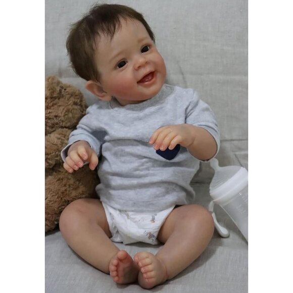 Lifelike Reborn Baby Doll 20 Inch Realistic Newborn Boy Girl Weighted Toy - Picture 5 of 8